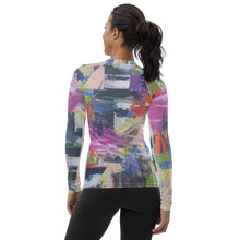 Load image into Gallery viewer, Women's Rash Guard “Kris Kros” Abstract Print Rash Guard Whimsy Fit - UPF 50+ Long Sleeve Swim Shirt Matching Mother Daughter