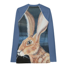 Load image into Gallery viewer, Jack Rabbit Rash Guard Bunny Print Whimsy Fit SPF Sun Shirt Matching Mother Daughter
