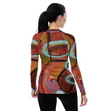 Load image into Gallery viewer, Whimsy Fit Rash Guard Swim shirt with Sun Protectin for surfing and water sports