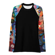 Load image into Gallery viewer, Whimsy Fit Women's Black Rash Guard "Breeze"
