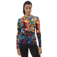 Load image into Gallery viewer, Whimsy Fit Women's Black Rash Guard "Breeze" darker