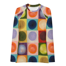Load image into Gallery viewer, Whimsy Fit Women's Rash Guard "Circles"