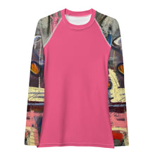 Load image into Gallery viewer, Whimsy Fit Rash Guard Crazy Town Hot Pink