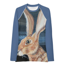 Load image into Gallery viewer, Jack Rabbit Rash Guard Bunny Print Whimsy Fit SPF Sun Shirt Matching Mother Daughter