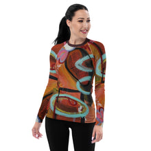 Load image into Gallery viewer, Whimsy Fit Rash Guard Swim shirt with Sun Protectin for surfing and water sports