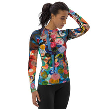 Load image into Gallery viewer, Whimsy Fit Women's Black Rash Guard "Breeze" lighter