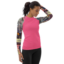 Load image into Gallery viewer, Whimsy Fit Rash Guard Crazy Town Hot Pink