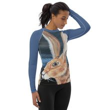 Load image into Gallery viewer, Jack Rabbit Rash Guard Bunny Print Whimsy Fit SPF Sun Shirt Matching Mother Daughter