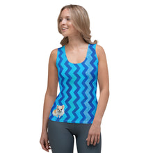 Load image into Gallery viewer, Whimsy FIt "Zig Zag" Tank Top with Pomeranian - Whimsy Fit Workout Wear