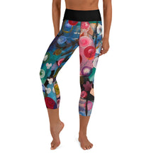 Load image into Gallery viewer, "Breeze" Abstract Print Yoga Capri Leggings - Whimsy Fit Workout Wear