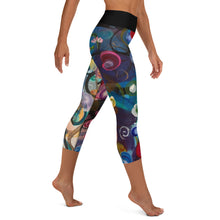 Load image into Gallery viewer, "Breeze" Abstract Print Yoga Capri Leggings - Whimsy Fit Workout Wear