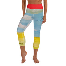 Load image into Gallery viewer, "Red Balloon" Yoga Capri Leggings with Corgi - Whimsy Fit Workout Wear