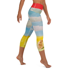 Load image into Gallery viewer, "Red Balloon" Yoga Capri Leggings with Corgi - Whimsy Fit Workout Wear