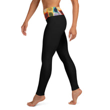 Load image into Gallery viewer, "Circles" Waistband on Black Yoga Leggings - Whimsy Fit Workout Wear