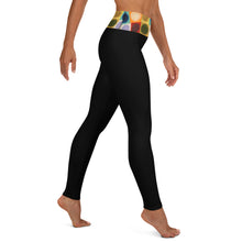 Load image into Gallery viewer, "Circles" Waistband on Black Yoga Leggings - Whimsy Fit Workout Wear