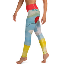 Load image into Gallery viewer, Corgi on Leggings "Red Balloon" Yoga Leggings - Whimsy Fit Workout Wear