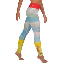Load image into Gallery viewer, Corgi on Leggings "Red Balloon" Yoga Leggings - Whimsy Fit Workout Wear
