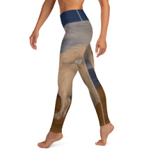 Load image into Gallery viewer, Great Pyrenees on Beach Yoga Leggings - Whimsy Fit Workout Wear