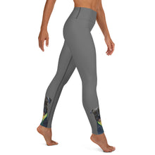 Load image into Gallery viewer, Grey Yoga Leggings with Schnauzer - Whimsy Fit Workout Wear