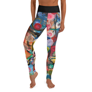 "Breeze" Abstract Print Yoga Leggings - Whimsy Fit Workout Wear