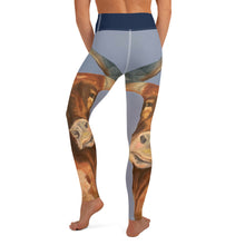 Load image into Gallery viewer, Whimsy Fit "2 Horns" Yoga Leggings with Navy Waistband - Whimsy Fit Workout Wear