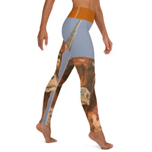 Load image into Gallery viewer, Whimsy Fit "2 Horns" Yoga Leggings with Burnt Orange Waistband - Whimsy Fit Workout Wear