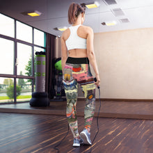 Load image into Gallery viewer, Womens Abstract Print Yoga Leggings Whimsy FIt “Crazy Town” Mother Daughter Matching Indoor studio stretch