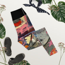 Load image into Gallery viewer, Womens Abstract Print Yoga Leggings Whimsy FIt “Crazy Town” Mother Daughter Matching Indoor studio stretch