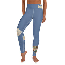 Load image into Gallery viewer, Papillon Blue Yoga Leggings - Whimsy Fit "Going Home"