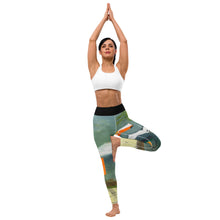 Load image into Gallery viewer, Women's Abstract Print Yoga Leggings “Sink of Swim” Whimsy Fit - Matching Mother Daughter