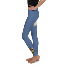 Load image into Gallery viewer, Whimsy Fit Blue Girls Papillon Leggings "Going Home"