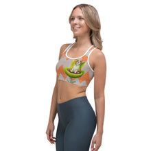 Load image into Gallery viewer, Whimsy FIt "Corgi" Sports bra with "Circles" on backside
