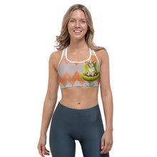 Load image into Gallery viewer, Whimsy FIt &quot;Corgi&quot; Sports bra with &quot;Circles&quot; on backside
