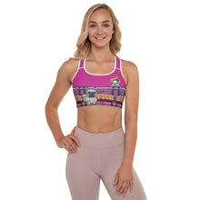 Load image into Gallery viewer, “Salon Dogs” Hot Pink Padded Sports Bra - Whimsy Fit Workout Wear