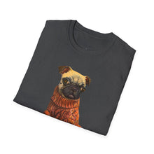 Load image into Gallery viewer, Pug Dog T-Shirt Whimsy Fit Soft T-shirt with Cute pug painting print
