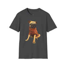 Load image into Gallery viewer, Pug Dog T-Shirt Whimsy Fit Soft T-shirt with Cute pug painting print
