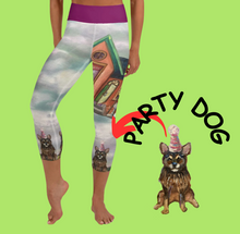 Load image into Gallery viewer, “Party is Over” Yoga Capri Leggings - Whimsy Fit Workout Wear
