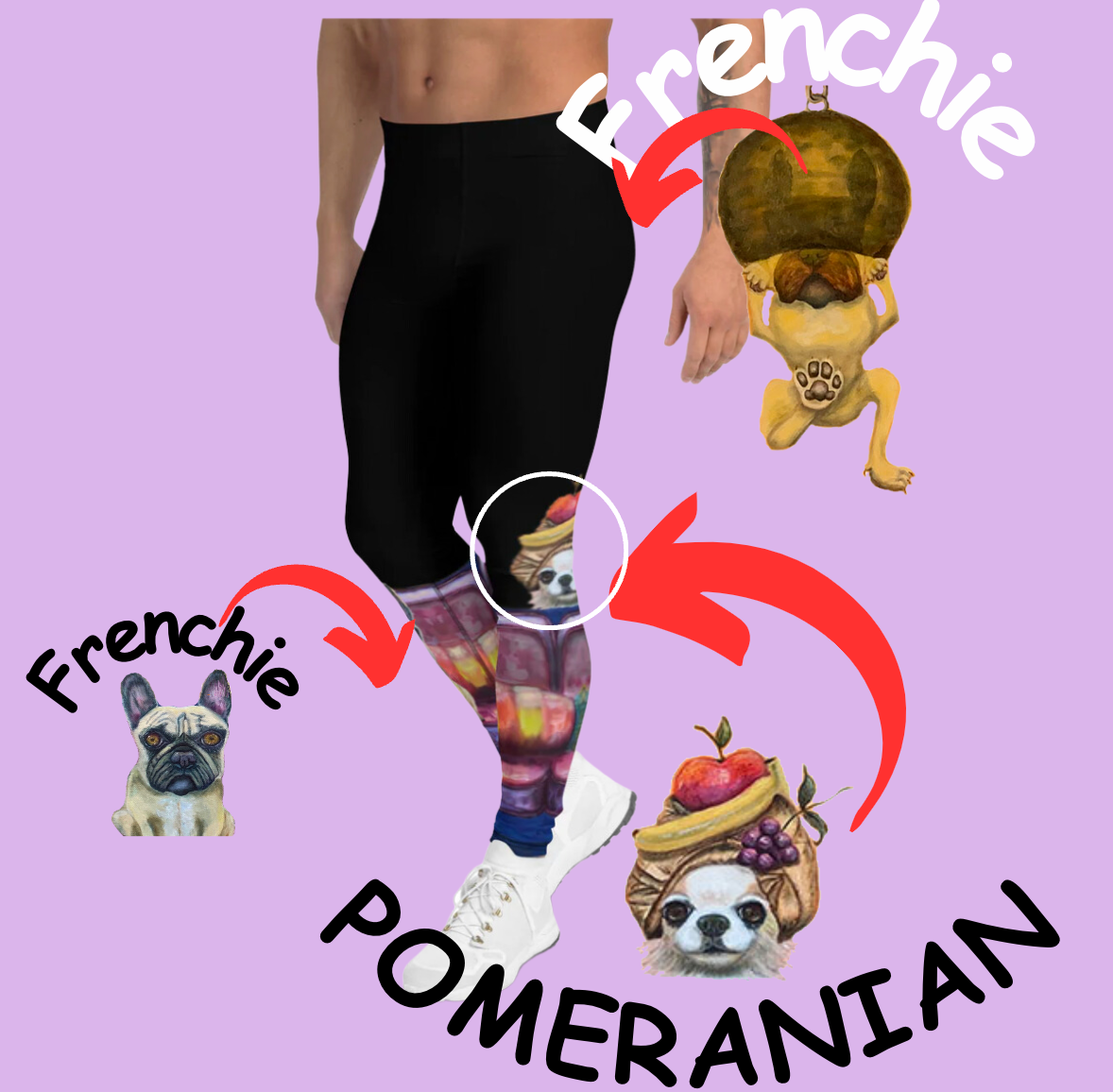 Purple Yorkie Leggings Purple Yorkie Leggings