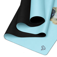 Load image into Gallery viewer, BLue YOga Mat with Frenchie Whimsy Fit show rubber back
