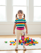 Load image into Gallery viewer, Baby Toddler Leggings 2T-7 Don_t_Tip_Kids_Leggings_WHimsy FIt Toddler with pigtails wearing Don't Tip leggings
