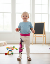 Load image into Gallery viewer, Baby Toddler Leggings 2T-7 Don_t_Tip_Kids_Leggings_WHimsy FIt Happy toddler in playroom wearing Don't Tip leggings
