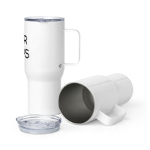 Load image into Gallery viewer, &quot;Beer Helps&quot; Travel mug with Handle - Whimsy Fit Workout Wear
