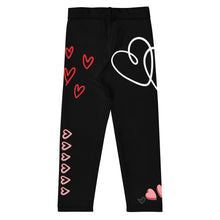 Load image into Gallery viewer, Black Bridesmaid Toddler Leggings - Matching Bridal Party Sizes 2T-7 flat back
