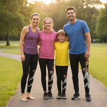 Load image into Gallery viewer, Black Dexter the Walking Dog Leggings - - Family wearing matching Dexter the walking dog Whimsy FIt leggings
