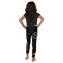 Load image into Gallery viewer, Black Flower Girl Toddler Leggings - Matching Bridal Party Sizes 2T-7 toddler back girl
