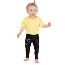Load image into Gallery viewer, Black Flower Girl Toddler Leggings - Matching Bridal Party Sizes 2T-7 toddler front

