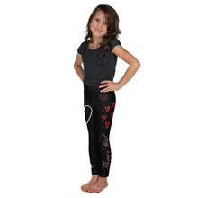 Load image into Gallery viewer, Black Flower Girl Toddler Leggings - Matching Bridal Party Sizes 2T-7 toddler side girl
