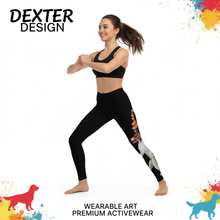 Load image into Gallery viewer, Black Girls dexter-leggings-Whimsy Fit Dog Walking Leggings Mother and Daughter Matching Dexter Leggings Wearable Art
