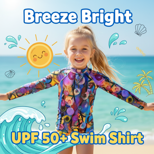 Kids Rash Guard Swim Shirt Marketing Photo
