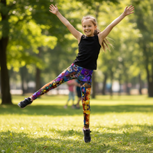 Load image into Gallery viewer, Breeze Bright girls-leggings-abstract 8-20
